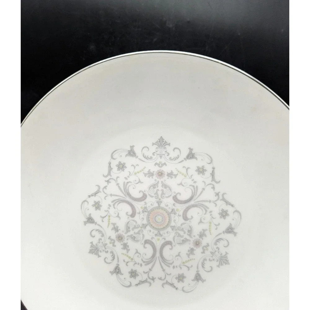 Vintage Royal Worcester England Bridal Lace Set/8 Dinner Plates Mid Century